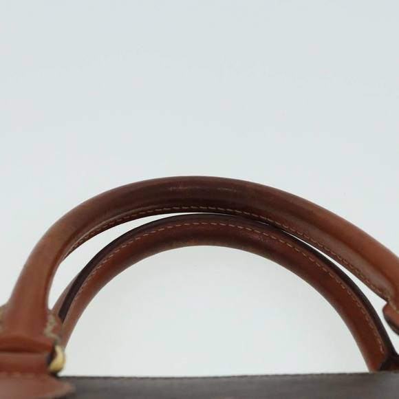 CELINE Macadam Canvas Hand Bag PVC Leather Brown Gold Auth 87042 - Picture 8 of 16